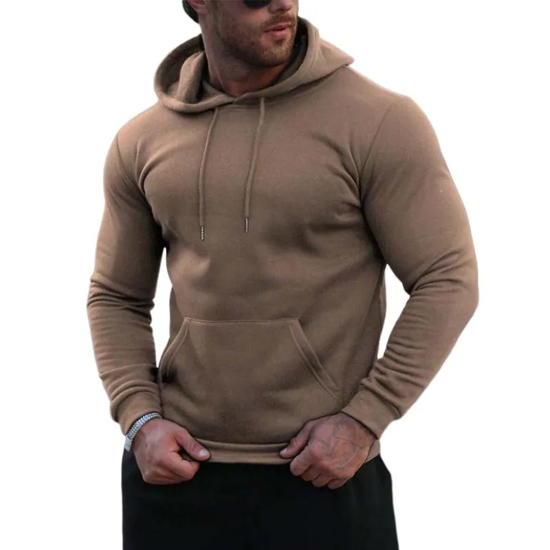 Men's Classic Casual Fit Terry Pocket Long Sleeve Hoodie 48288557K sold by Manly