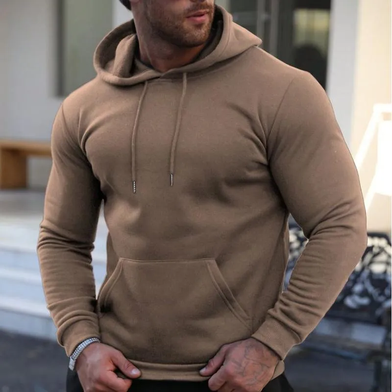 Men's Classic Casual Fit Terry Pocket Long Sleeve Hoodie 48288557K sold by Manly product image thumbnail 2