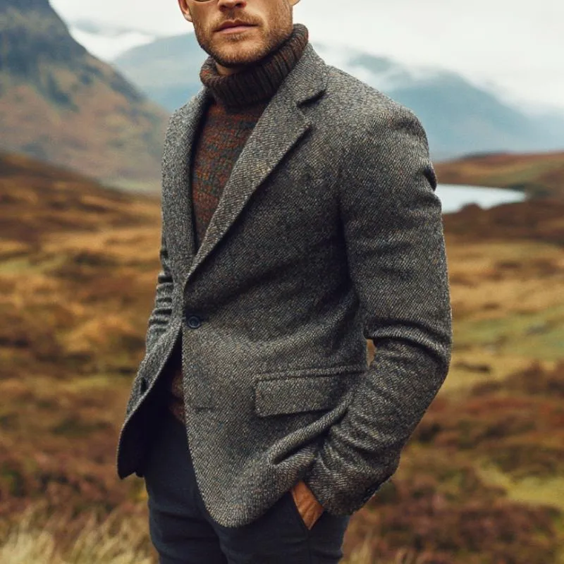 Men's Lapel Composite Wool Jacket 67212547F sold by Manly product image thumbnail 2