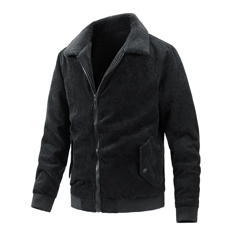Men's Reversible Corduroy Composite Polar Fleece Lapel Jacket 10792959F sold by Manly