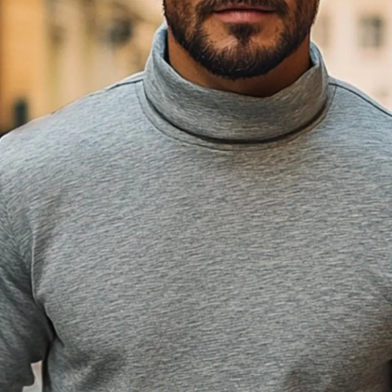 Men's Retro Casual High Neck Long Sleeve T-Shirt 37182651TO sold by Manly product image thumbnail 3