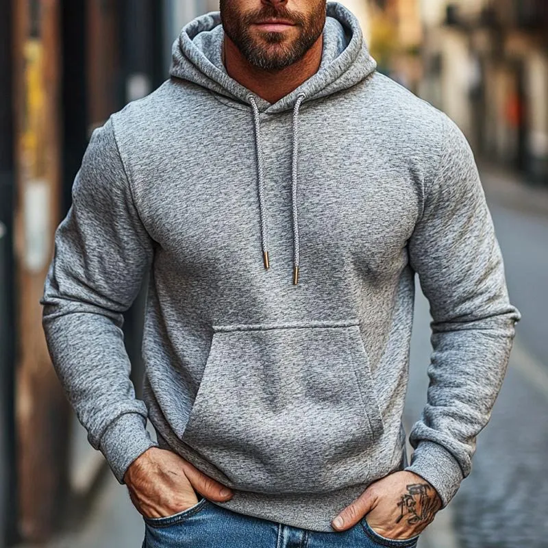 Men's Retro Casual Sports Drawstring Hooded Sweatshirt 45066795TO sold by Manly product image thumbnail 2