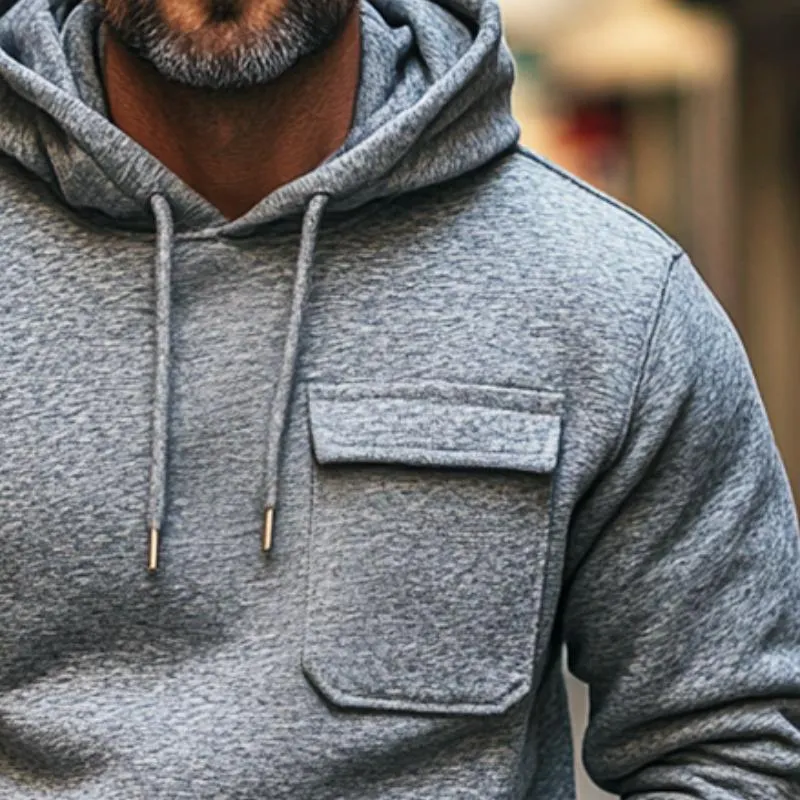 Men's Retro Casual Print Pocket Drawstring Hoodie 72097668TO sold by Manly product image thumbnail 3