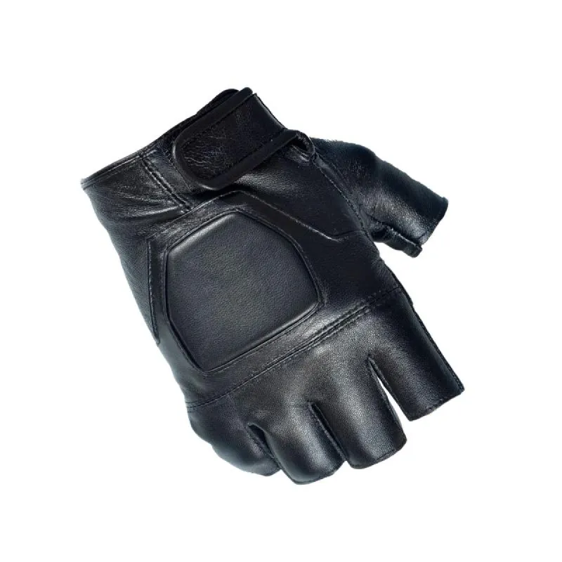Vintage Men's Outdoor Cycling Motorcycle Half Finger Leather Gloves 24272674TO sold by Manly