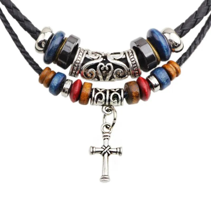 Retro Casual Ethnic Style Cross Necklace 78191363TO sold by Manly