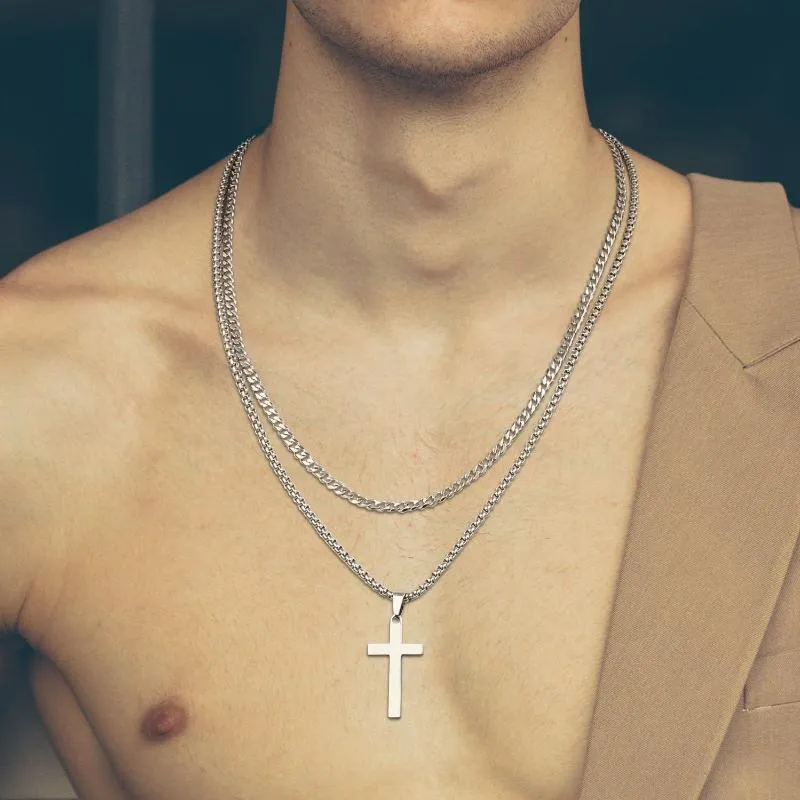 Vintage Casual Layered Cross Necklace 50858489TO sold by Manly product image thumbnail 3