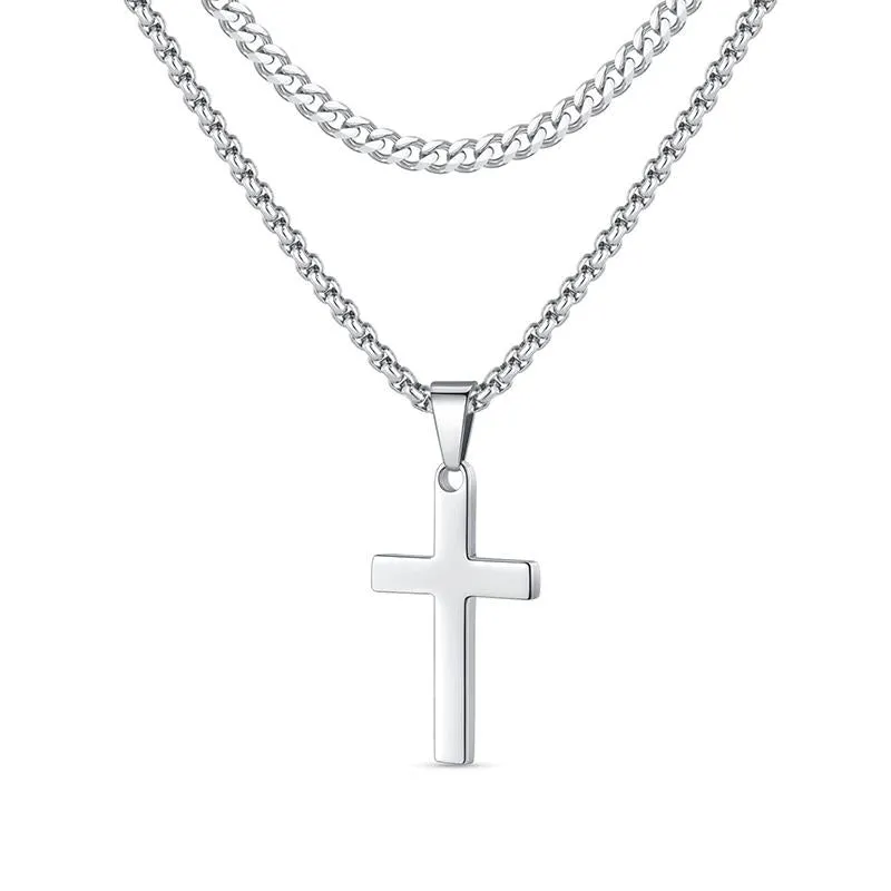 Vintage Casual Layered Cross Necklace 50858489TO sold by Manly