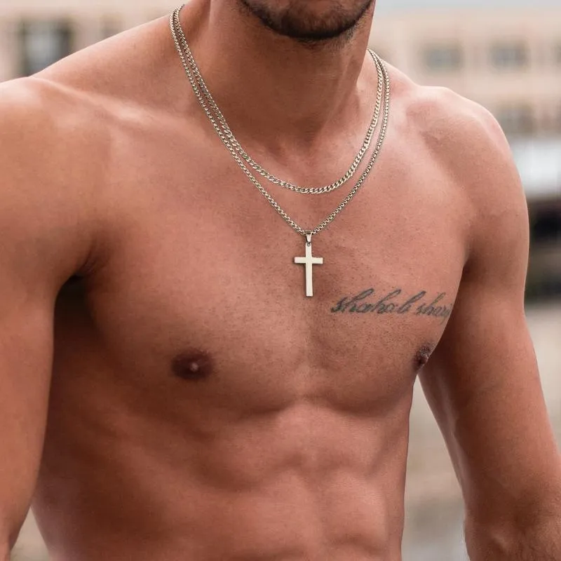 Vintage Casual Layered Cross Necklace 50858489TO sold by Manly product image thumbnail 2