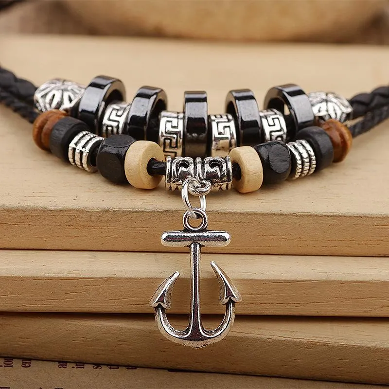 Retro Casual Ethnic Style Anchor Necklace 94568121TO sold by Manly product image thumbnail 2