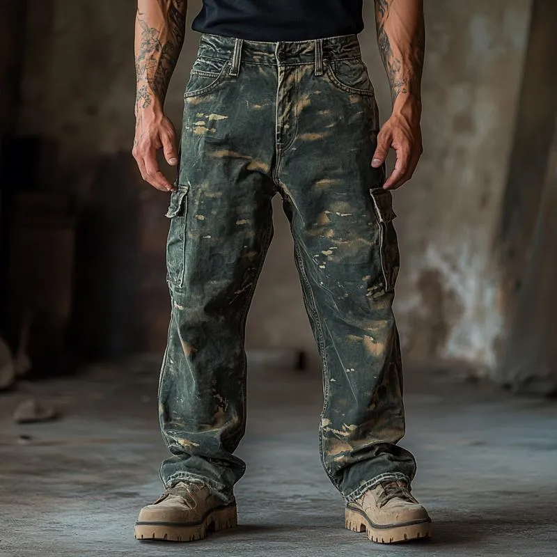 Men's Vintage Camouflage Print Cargo Jeans 74066524Y sold by Manly product image thumbnail 3