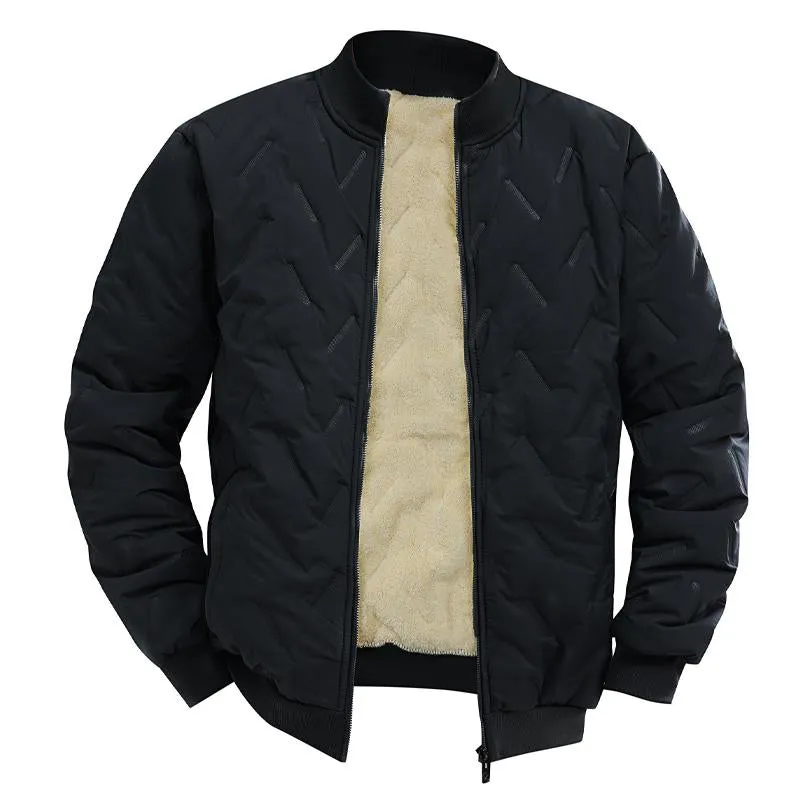 Men's Fleece Thickened Stand Collar Jacket 06481266U sold by Manly product image thumbnail 2
