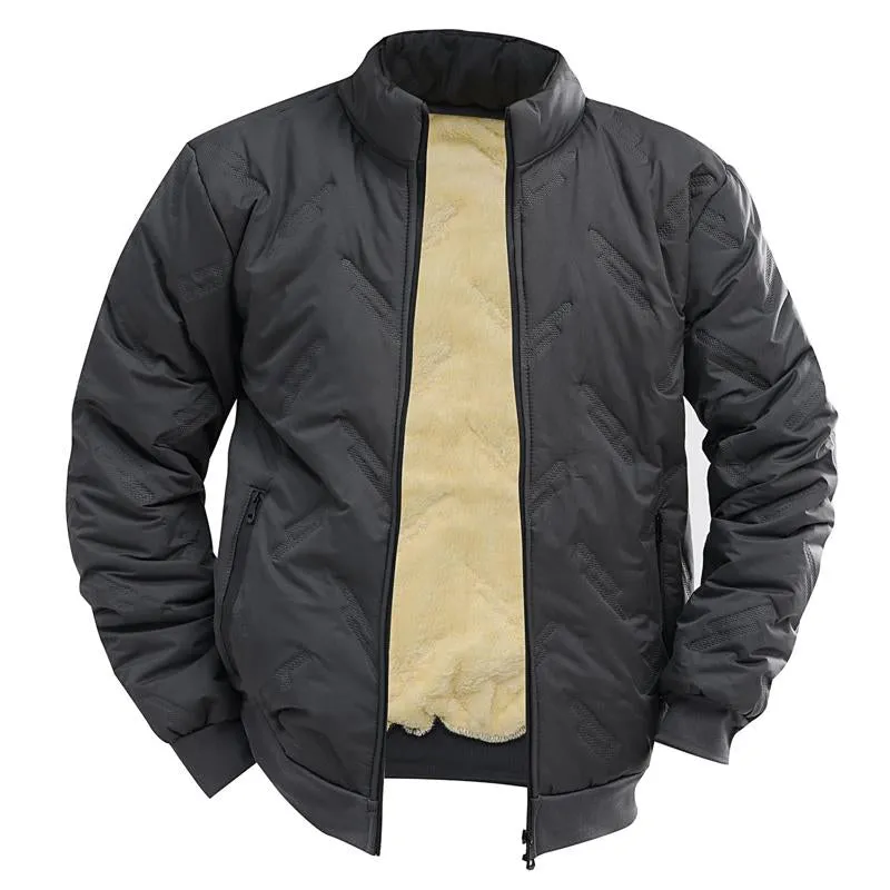 Men's Fleece Thickened Stand Collar Jacket 06481266U sold by Manly product image thumbnail 3