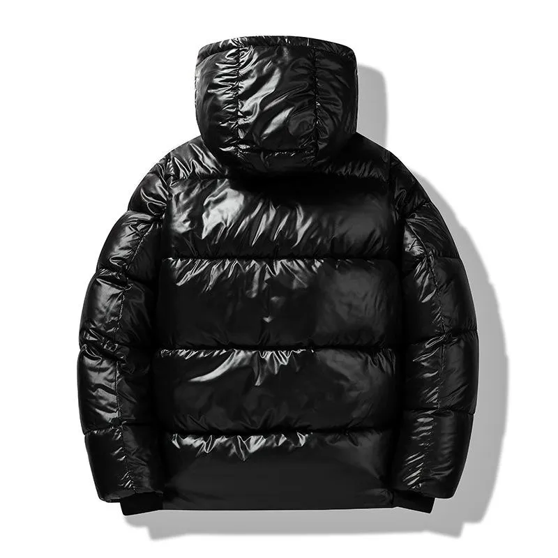 Men's Black and Gold Detachable Hood Thickened Hooded Down Jacket 58471334U sold by Manly product image thumbnail 2