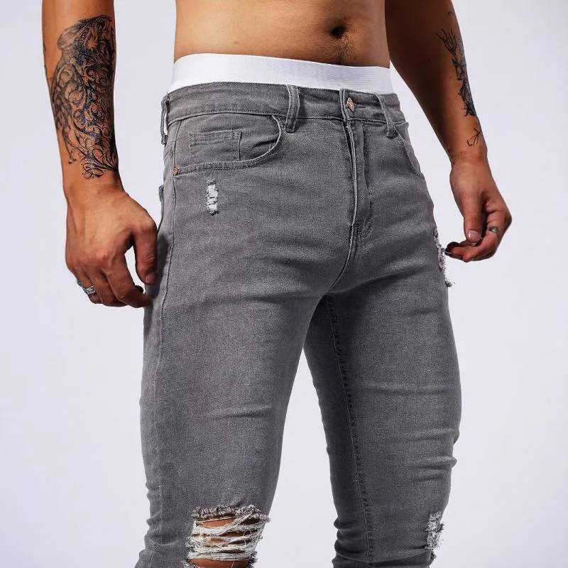 Men's Fashion Distressed Holes Casual Jeans 74899751Z sold by Manly product image thumbnail 4