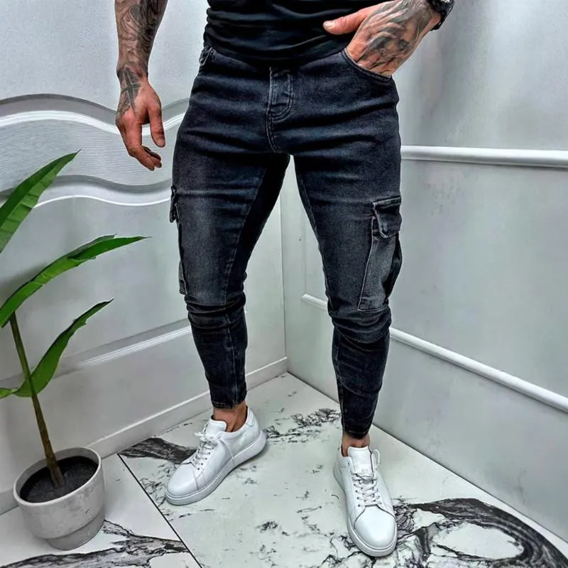Men's Vintage Distressed Multi-pocket Jeans 55802294X sold by Manly product image thumbnail 2