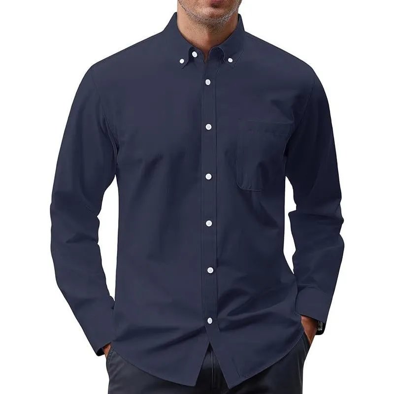 Men's Solid Color Long Sleeve Casual Shirt 42182872X sold by Manly product image thumbnail 4
