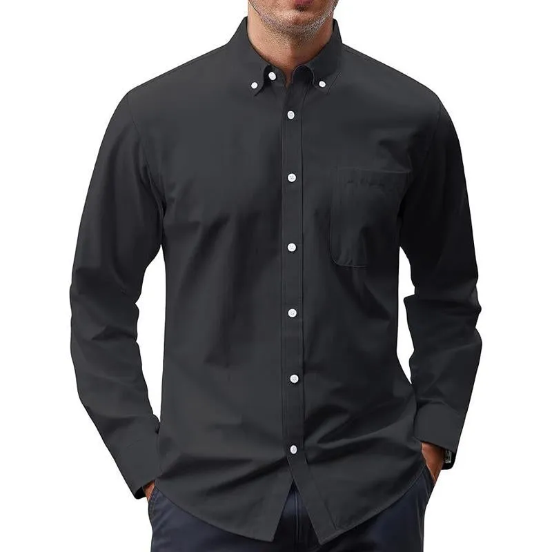 Men's Solid Color Long Sleeve Casual Shirt 42182872X sold by Manly product image thumbnail 3