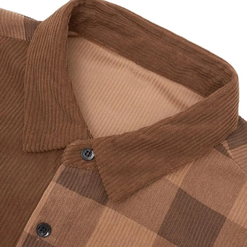 Men's Corduroy Lapel Long-sleeved Shirt 66051713F sold by Manly product image thumbnail 4
