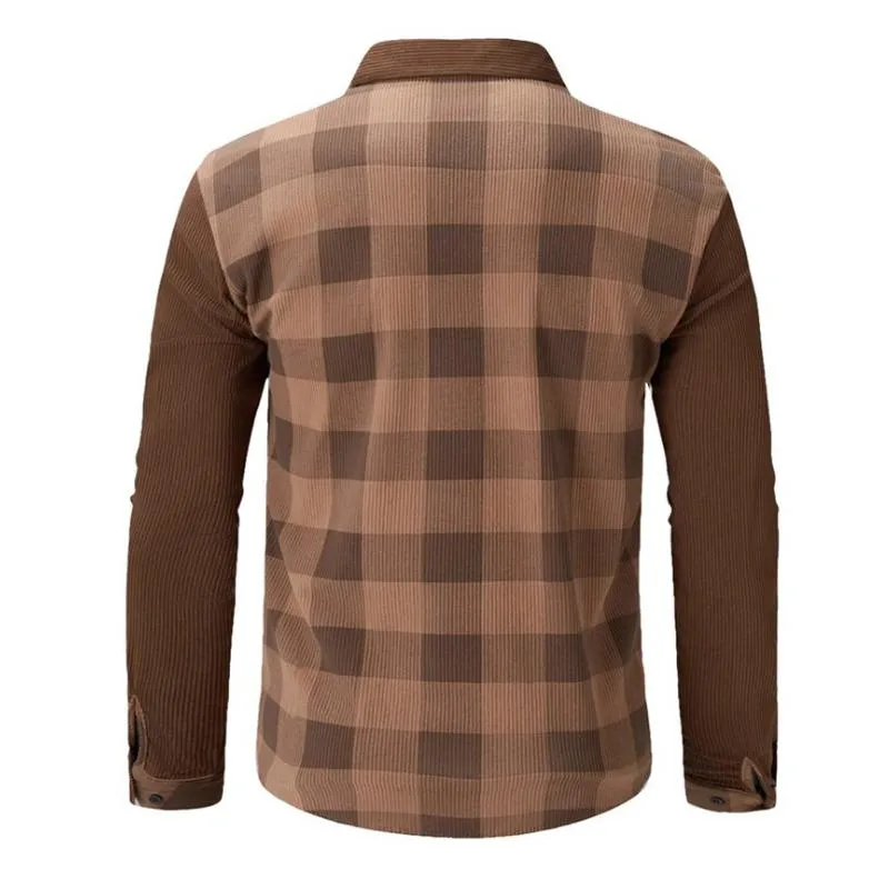 Men's Corduroy Lapel Long-sleeved Shirt 66051713F sold by Manly product image thumbnail 3