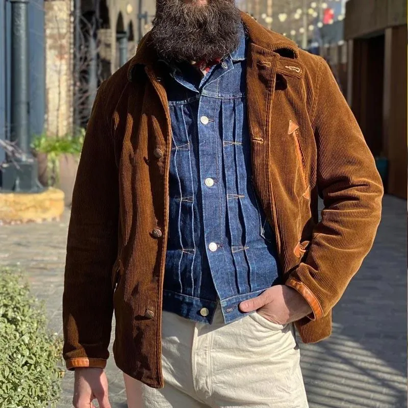 Men's Vintage Lapel Corduroy Jacket 81463582F sold by Manly product image thumbnail 2
