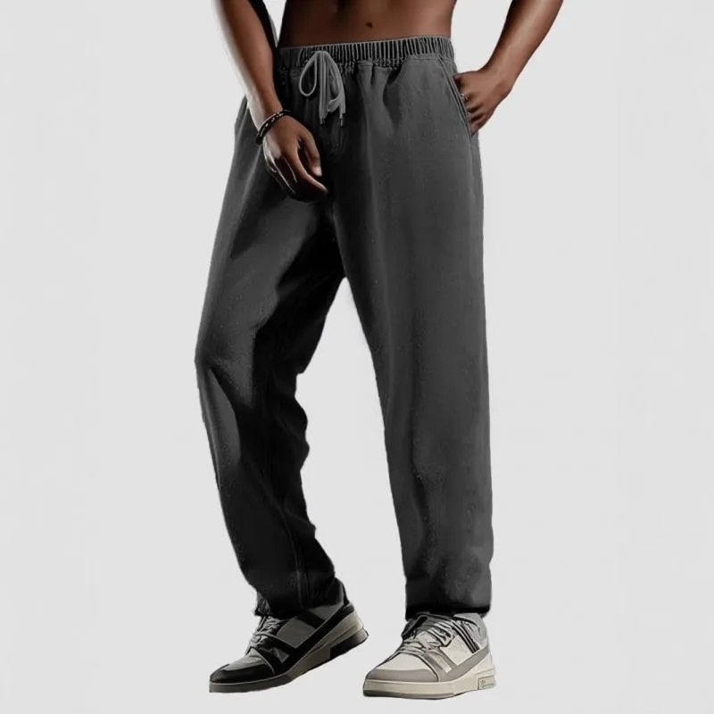 Men's Solid Color Loose Elastic Waist Sports Pants 84480051Z sold by Manly product image thumbnail 4