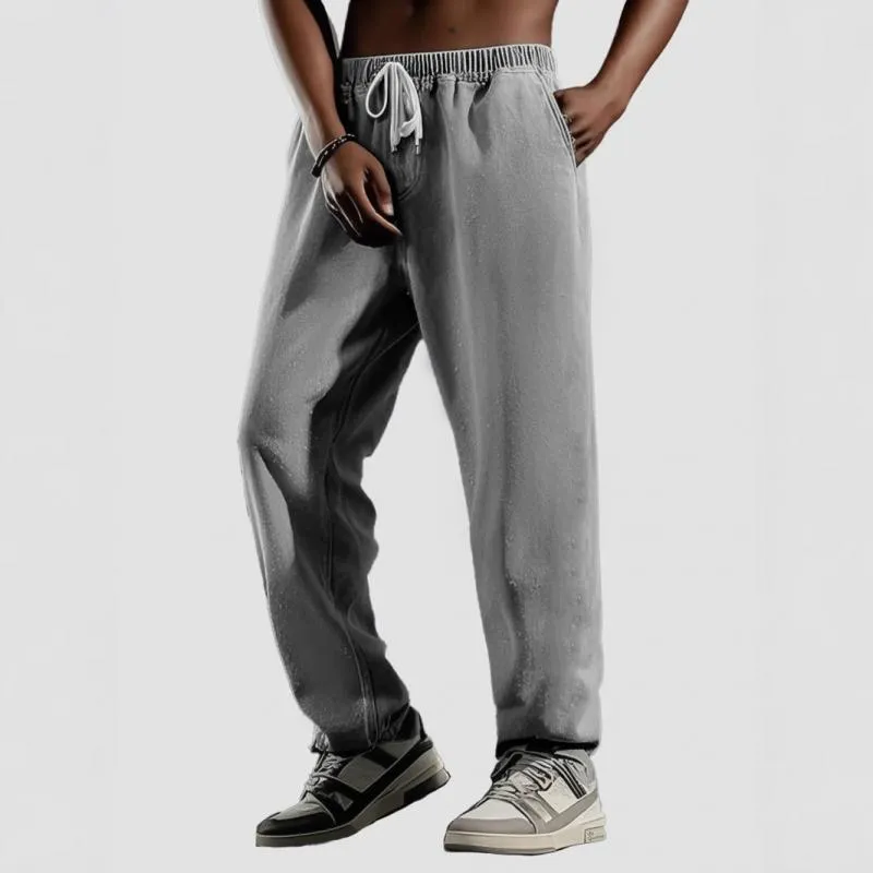 Men's Solid Color Loose Elastic Waist Sports Pants 84480051Z sold by Manly product image thumbnail 3