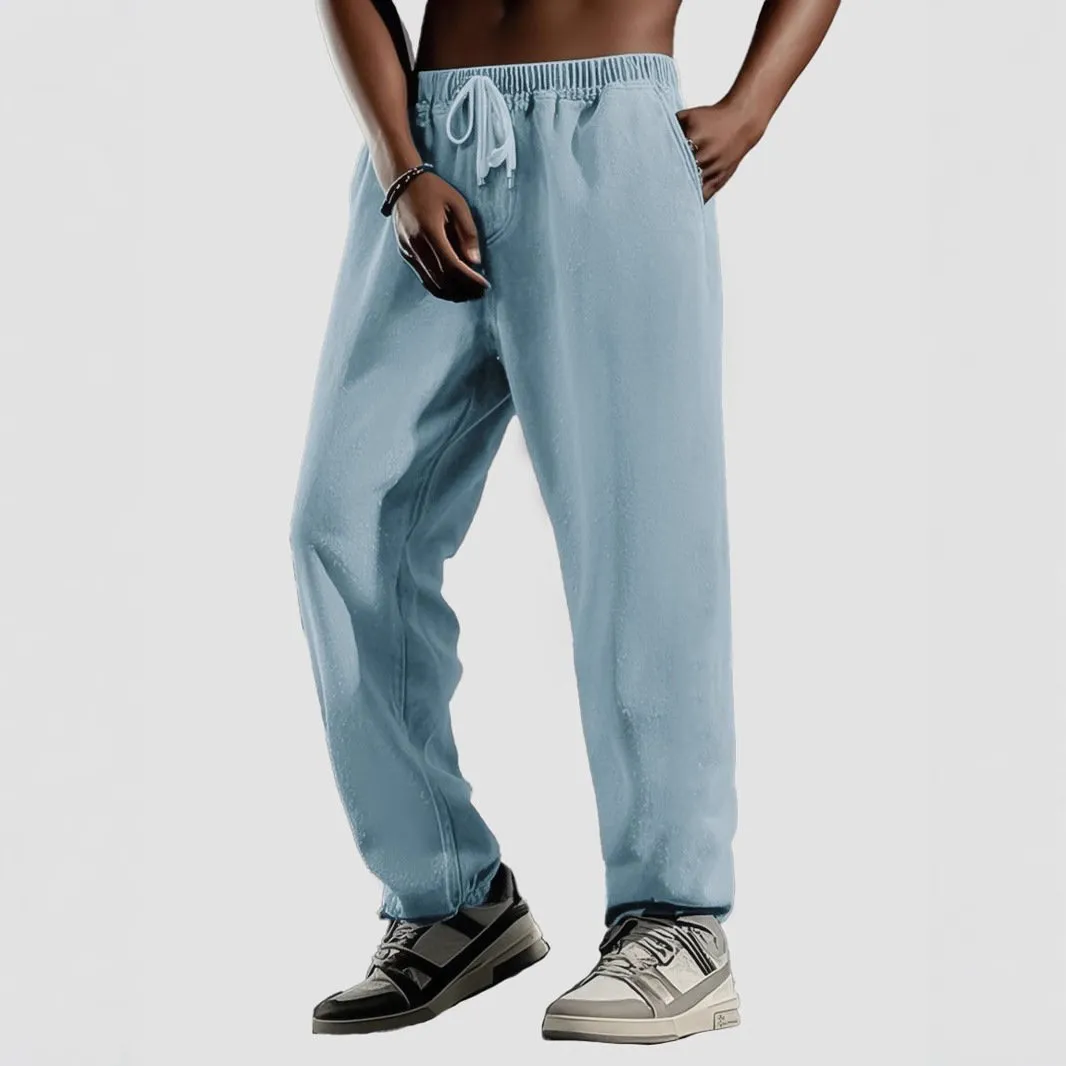 Men's Solid Color Loose Elastic Waist Sports Pants 84480051Z sold by Manly product image thumbnail 2