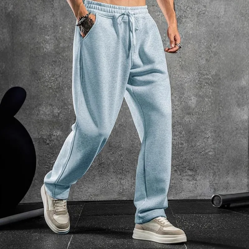 Men's Solid Color Loose Elastic Waist Sports Pants 57647138Z sold by Manly product image thumbnail 4