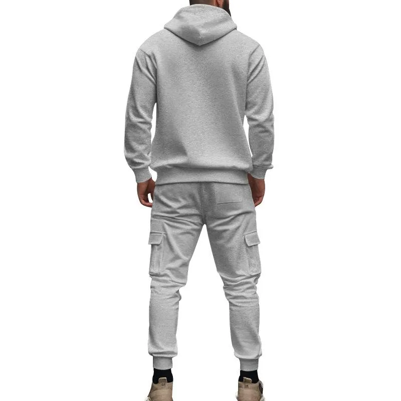 Men's Loose Sports Hooded Sweatshirt and Pants Set 40057919Y sold by Manly product image thumbnail 5
