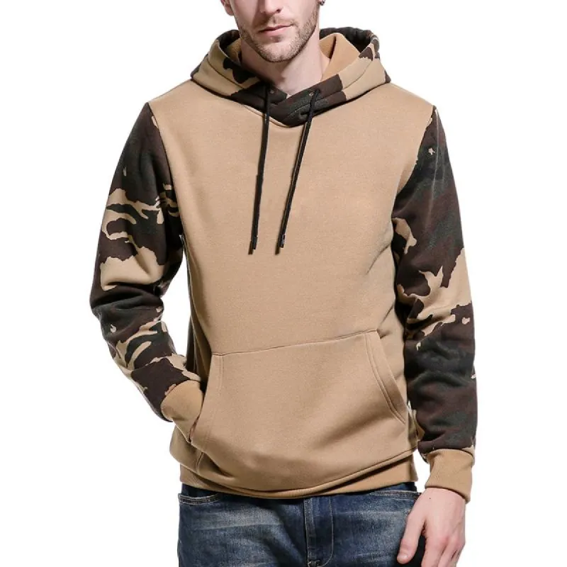Men's Classic Retro American Style Trendy Color Matching Camouflage Hoodie 31801643K sold by Manly