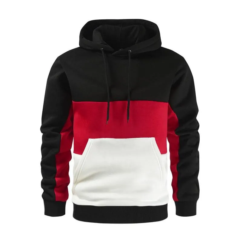 Men's Classic Casual Fashion Colorblock Long Sleeve Hoodie 20184537K sold by Manly product image thumbnail 2