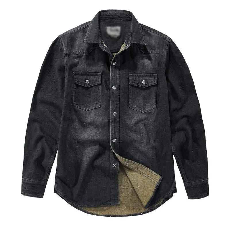 Men's Denim Long Sleeve Shirt 17005324U sold by Manly product image thumbnail 4