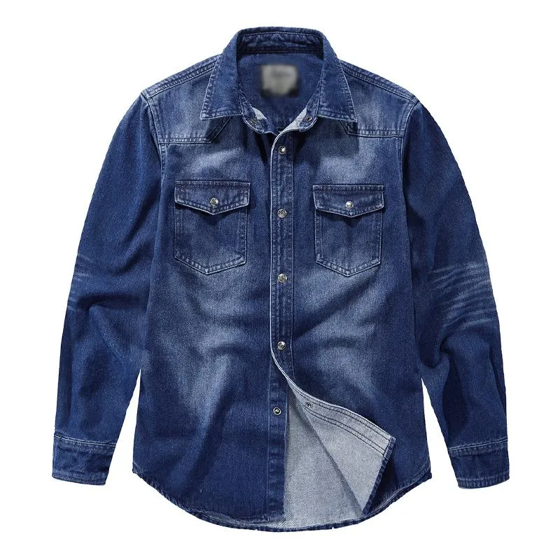 Men's Denim Long Sleeve Shirt 17005324U sold by Manly product image thumbnail 3