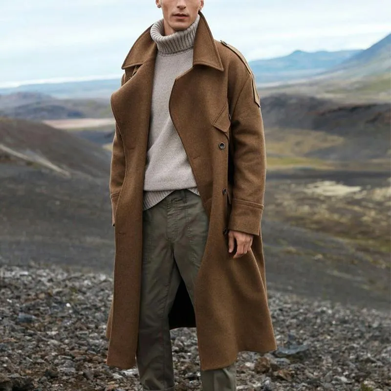 Men's Vintage Brown Notched Lapel Coat 03283720U sold by Manly product image thumbnail 2