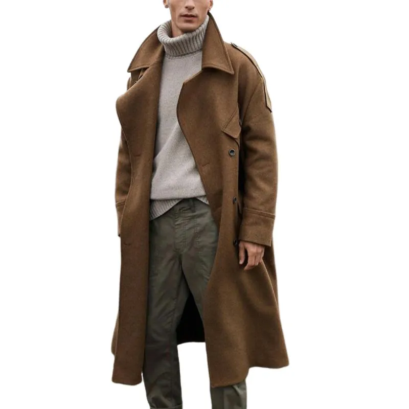 Men's Vintage Brown Notched Lapel Coat 03283720U sold by Manly