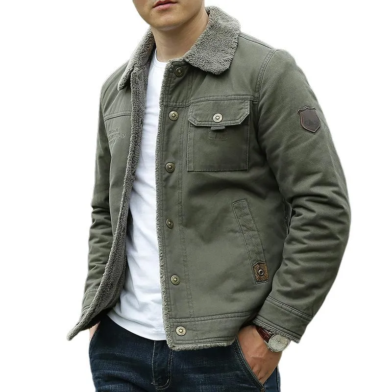 Men's Fleece Jacket Thickened Jacket 79255158U sold by Manly