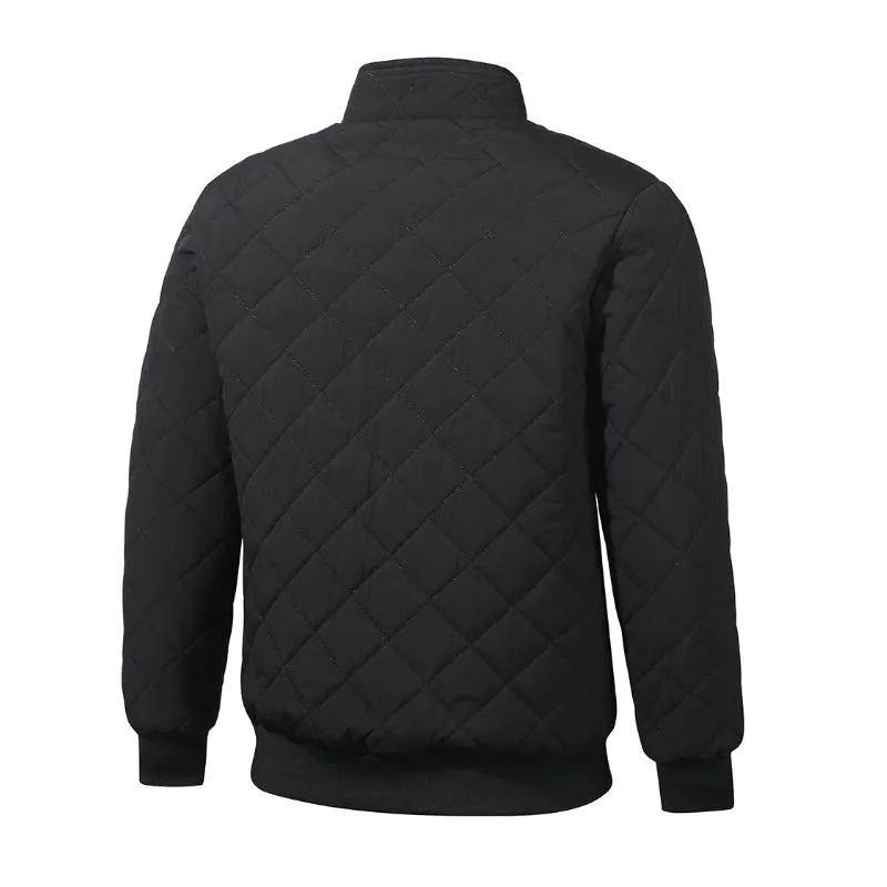 Men's Casual Stand-up Collar Zipper Fleece Warm Quilted Baseball Jacket 57998235M sold by Manly product image thumbnail 5
