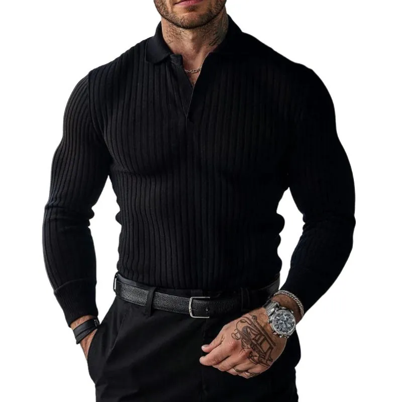 Men's Classic Casual V-Neck Slim Fit Long Sleeve Sweater 48920494K sold by Manly