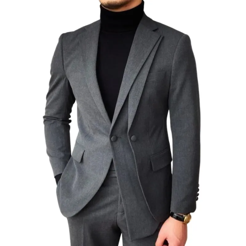 Men's Retro Casual Splicing Single Breasted Blazer 96752100TO sold by Manly