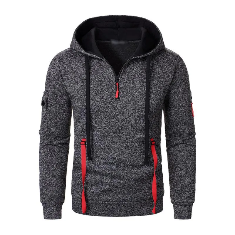Men's Casual Kangaroo Pocket Loose Sports Hoodie 52960130M sold by Manly