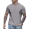 Men's Round Neck Solid Color Casual Short-sleeved T-shirt 96990283X sold by Manly