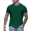 Men's Round Neck Solid Color Casual Short-sleeved T-shirt 96990283X sold by Manly