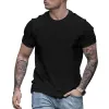 Men's Round Neck Solid Color Casual Short-sleeved T-shirt 96990283X sold by Manly
