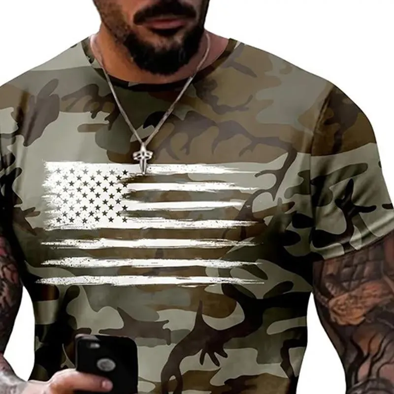 Men's Outdoor Camouflage Casual Short-sleeved T-shirt 34833530X sold by Manly product image thumbnail 4
