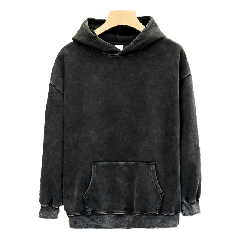 Men's Autumn and Winter Washed Cotton Hoodie 05690994U sold by Manly