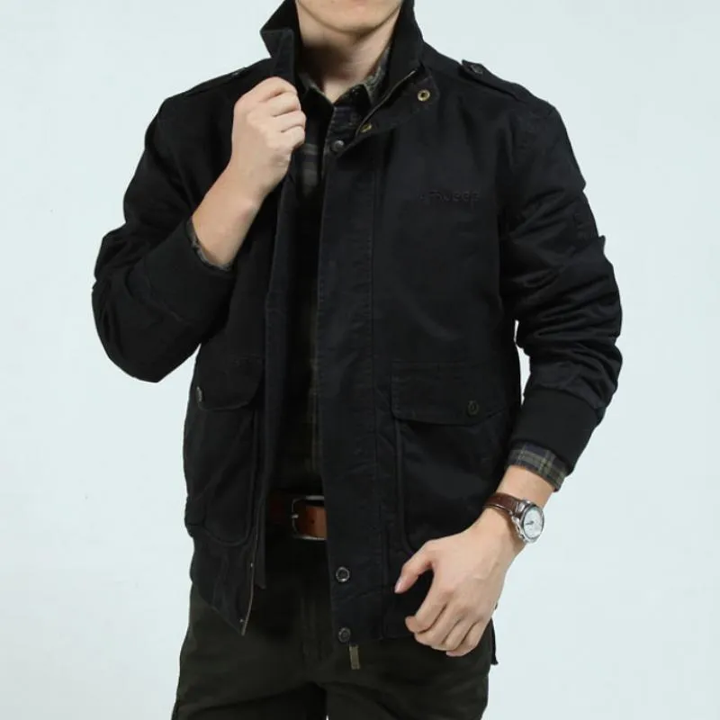 Men's Classic Casual Zipper Stand Collar Fleece Jacket 99942118K sold by Manly product image thumbnail 3