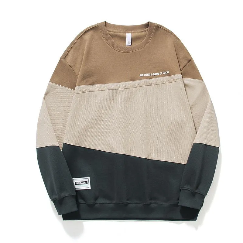 Men's Classic Retro American Style Colorblock Crew Neck Sweatshirt 51428871K sold by Manly product image thumbnail 4