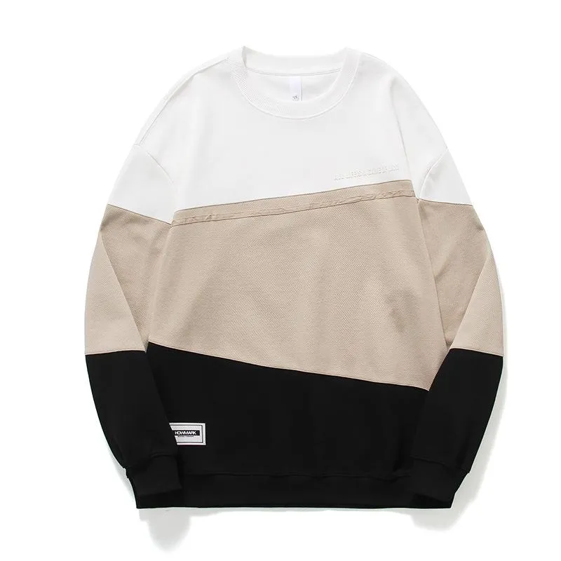 Men's Classic Retro American Style Colorblock Crew Neck Sweatshirt 51428871K sold by Manly product image thumbnail 3
