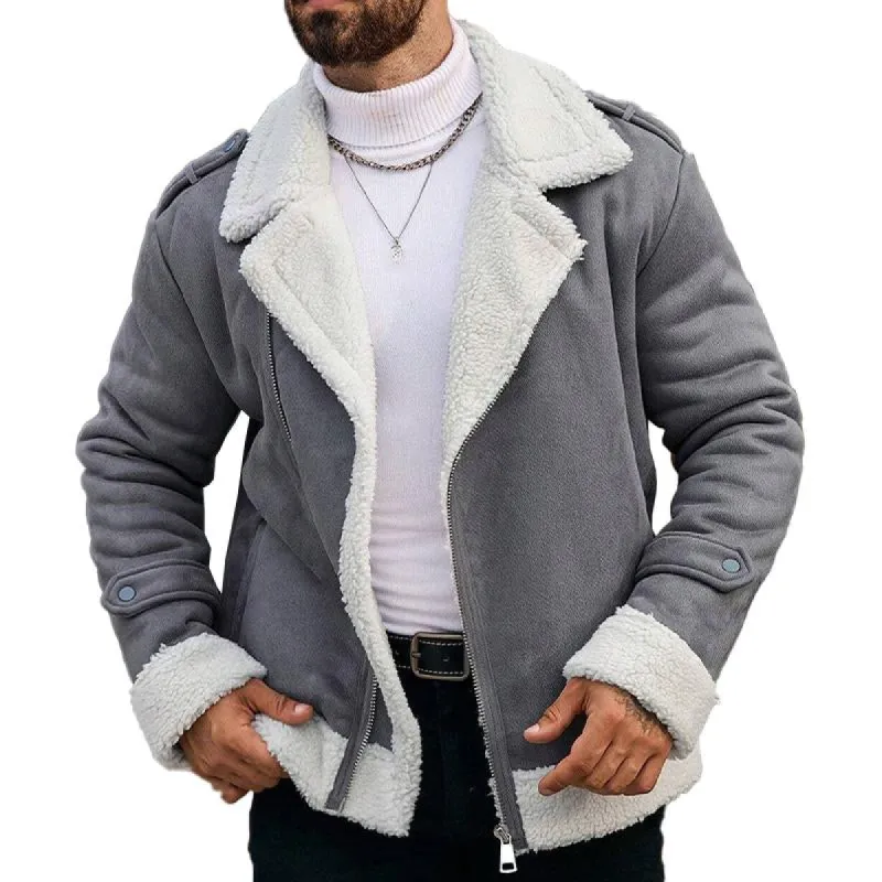Men's Casual Colorblock Lapel Zipper Jacket 42379001X sold by Manly