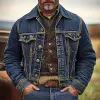 Men's Vintage Lapel Denim Jacket 43894685X sold by Manly